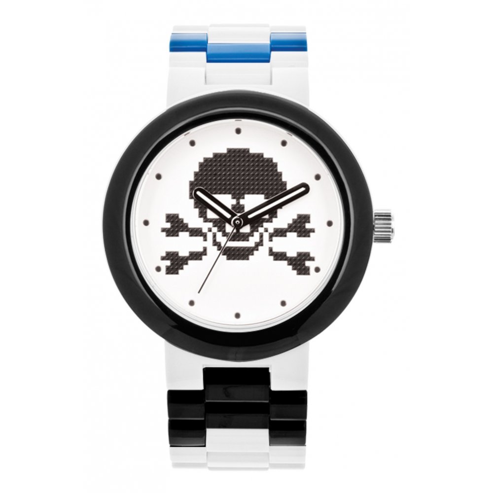 Годинник наручний "Лего "Череп", білий, зі змінними елементами оформлення