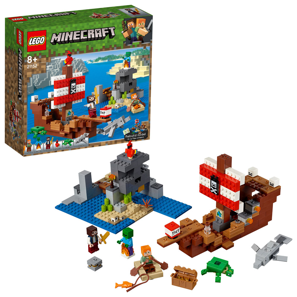 лего майнкрафт 21152 Приключения на пиратском корабле
