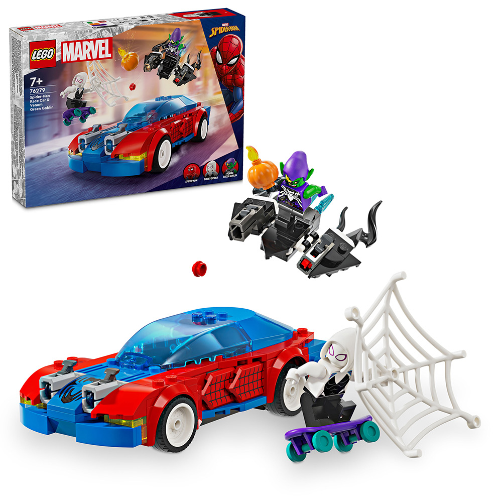 лего супер герои 76279 Автомобіль для перегонів Людини-Павука й Зелений Гоблін з отрутою Венома