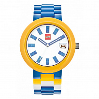 Годинник наручний "Лего "Кубик", синій, зі змінними елементами оформлення